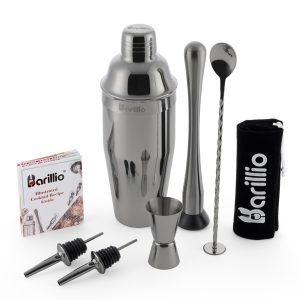 Barillio® Cocktail Shaker Set Drink Mixer (Black)