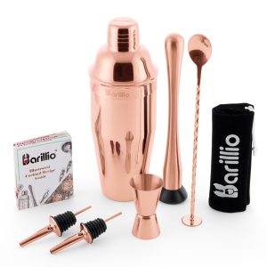 Barillio® Cocktail Shaker Set Drink Mixer (Rose-Copper)