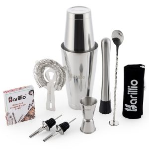 Barillio® Cocktail Shaker Set: Boston Shaker (Silver)