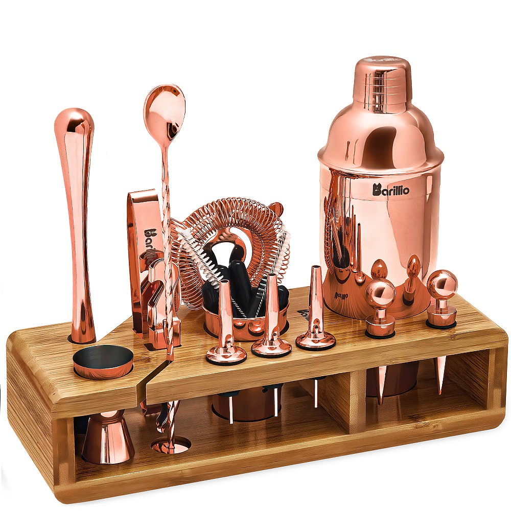  Bartender Kit with Bamboo Stand, 12 Piece 25oz Cocktail Shaker  Set with All Essential Bar Tools Set for Drink Mixing, Ideal Gifts for  Cocktail Lovers, Home Bar Bartending Kit with Cocktail