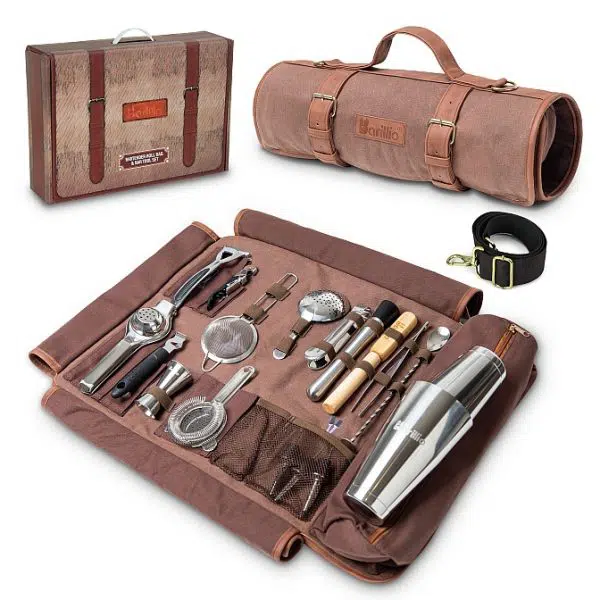 Barillio Bartender Bag Travel Kit with Bar Tools with